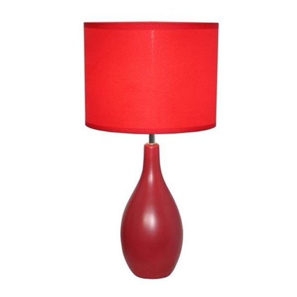 All The Rages All The Rages LT2002-RED Oval Base Ceramic Table Lamp - Red LT2002-RED